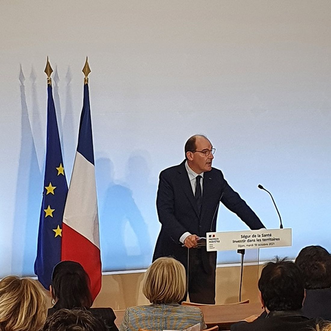Le premier ministre Jean Castex était de passage mardi matin au CHU de Dijon